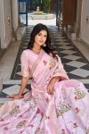 FANCY KOTA CRYSTLE JACQUARD BORDER WITH EMBROIDERY THREAD WORK SAREE WITH UNSTITCHED BLOUSE PARTY WEAR WHOLESALE PRICE ETHNIC GARMENT (4)