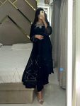 FANCY MOSS SATIN EMBROIDERY WITH BEADS AND SEQUENCE WORK TOP BOTTOM WITH DUPATTA BLACK