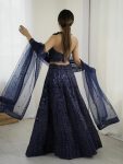 FANCY NET SEQUENCE AND DORI WORK LEHENGA CHOLI WITH DUPATTA PARTY WEAR WHOLESALE PRICE ETHNIC GARMENT (6)
