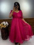 FANCY ORGANZA FUR AND SEQUENCE WORK ONE PIECE  RANI