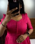 FANCY ORGANZA FUR AND SEQUENCE WORK ONE PIECE CASAUL WEAR WHOLESALE PRICE ETHNIC GARMENT (2)