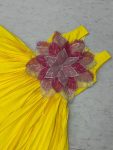 FANCY PARAMPARA SILK FLOWER CUTTING PASTING WORK ONE PIECE PARTY WEAR WHOLESALE PRICE ETHNIC GARMENT (2)