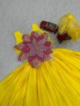FANCY PARAMPARA SILK FLOWER CUTTING PASTING WORK ONE PIECE PARTY WEAR WHOLESALE PRICE ETHNIC GARMENT (2)