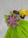 FANCY PARAMPARA SILK FLOWER CUTTING PASTING WORK ONE PIECE PARTY WEAR WHOLESALE PRICE ETHNIC GARMENT (6)
