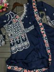FANCY RANGOLI PLAIN GOWN WITH EMBROIDERY WORK ATTACHED KOTI AND DUPATTA PARTY WEAR WHOLESALE PRICE ETHNIC GARMENT (3)