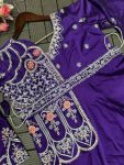FANCY RANGOLI PLAIN GOWN WITH EMBROIDERY WORK ATTACHED KOTI AND DUPATTA PARTY WEAR WHOLESALE PRICE ETHNIC GARMENT (6)