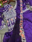 FANCY RANGOLI PLAIN GOWN WITH EMBROIDERY WORK ATTACHED KOTI AND DUPATTA PARTY WEAR WHOLESALE PRICE ETHNIC GARMENT (6)