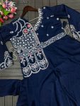 FANCY RANGOLI PLAIN GOWN WITH EMBROIDERY WORK ATTACHED KOTI AND DUPATTA PARTY WEAR WHOLESALE PRICE ETHNIC GARMENT (3)