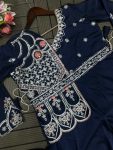 FANCY RANGOLI PLAIN GOWN WITH EMBROIDERY WORK ATTACHED KOTI AND DUPATTA PARTY WEAR WHOLESALE PRICE ETHNIC GARMENT (3)
