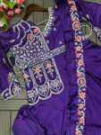 FANCY RANGOLI PLAIN GOWN WITH EMBROIDERY WORK ATTACHED KOTI AND DUPATTA PARTY WEAR WHOLESALE PRICE ETHNIC GARMENT (6)