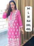 FANCY RAYON COTTON CHIKANKARI STYLE EMBROIDERY WORK TOP PENT SET OFFICE WEAR WHOLESALE PRICE ETHNC GARMENT (8)