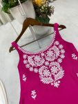 FANCY RAYON EMBROIDERY WORK KURTI PALAZZO SET FESTIVE WEAR WHOLESALE PRICE ETHNIC GARMENT (23)