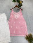 FANCY RAYON EMBROIDERY WORK KURTI PALAZZO SET FESTIVE WEAR WHOLESALE PRICE ETHNIC GARMENT (15)