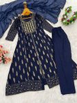 FANCY RAYON EMBROIDERY WORK TOP BOTTOM WITH DUPATTA FESTIVE WEAR WHOLESALE PRICE ETHNIC GARMENT (6)