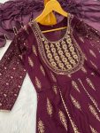 FANCY RAYON EMBROIDERY WORK TOP BOTTOM WITH DUPATTA FESTIVE WEAR WHOLESALE PRICE ETHNIC GARMENT (4)