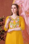 FANCY RAYON SLUB SEQUENCE EMBROIDERY WORK TOP BOTTOM WITH DUPATTA FESTIVE WEAR WHOLESALE PRICE ETHNIC GARMENT (9)