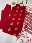 FANCY ROMAN SILK EMBROIDERY WORK AND GPO LACE WITH SOFT ORGANZA IN SLEEVES DESIGN TOP BOTTOM WITH DUPATTA FESTIVE WEAR WHOLESALE PRICE ETHNIC GARMENT (2).jpeg