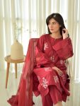 FANCY ROMAN SILK EMBROIDERY WORK AND GPO LACE WITH SOFT ORGANZA IN SLEEVES DESIGN TOP BOTTOM WITH DUPATTA FESTIVE WEAR WHOLESALE PRICE ETHNIC GARMENT (2).jpeg