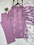 FANCY ROMAN SILK EMBROIDERY WORK AND GPO LACE WITH SOFT ORGANZA IN SLEEVES DESIGN TOP BOTTOM WITH DUPATTA FESTIVE WEAR WHOLESALE PRICE ETHNIC GARMENT (6).jpeg