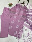 FANCY ROMAN SILK EMBROIDERY WORK AND GPO LACE WITH SOFT ORGANZA IN SLEEVES DESIGN TOP BOTTOM WITH DUPATTA FESTIVE WEAR WHOLESALE PRICE ETHNIC GARMENT (6).jpeg