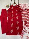 FANCY ROMAN SILK EMBROIDERY WORK AND GPO LACE WITH SOFT ORGANZA IN SLEEVES DESIGN TOP BOTTOM WITH DUPATTA FESTIVE WEAR WHOLESALE PRICE ETHNIC GARMENT (2).jpeg