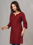 FANCY ROMAN SILK FANCY BUTTON WORK TOP DAILY WEAR WHOLESALE PRICE ETHNIC GARMENT (2)