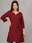 FANCY ROMAN SILK FANCY BUTTON WORK TOP DAILY WEAR WHOLESALE PRICE ETHNIC GARMENT (2)