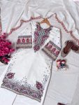FANCY ROMAN SILK ZARI, THREAD AND SEQUENCE EMBROIDERY WORK TOP PALAZZO WITH DUPATTA FESTIVE WEAR WHOLESALE PRICE ETHNIC GARMENT(10)
