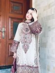 FANCY ROMAN SILK ZARI, THREAD AND SEQUENCE EMBROIDERY WORK TOP PALAZZO WITH DUPATTA FESTIVE WEAR WHOLESALE PRICE ETHNIC GARMENT(10)