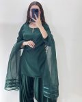 FANCY SATIN SILK PLAIN TOP PATIYALA WITH FANCY LACE BORDER DUPATTA DAILY WEAR WHOLESALE PRICE ETHNIC GARMENT (5)