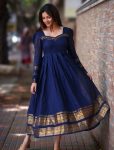 FANCY SILK COTTON JACQUARD WEAVING ZARI WITH BACK SIDE BUTTERFLY PATTERN WORK ANARKALI FESTIVE WEAR WHOLESALE PRICE ETHNIC GARMENT (4)