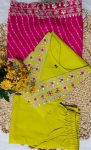 FANCY SLUB COTTON SEQUENCE EMBROIDERY WORK TOP BOTTOM WITH DUPATTA FESTIVE WEAR WHOLESALE PRICE ETHNIC GARMENT (7)