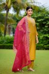 FANCY SLUB COTTON SEQUENCE EMBROIDERY WORK TOP BOTTOM WITH DUPATTA FESTIVE WEAR WHOLESALE PRICE ETHNIC GARMENT (6)