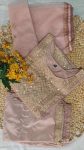 FANCY TAFFETA SILK EMBROIDERY ZARI WORK TOP BOTTOM WITH DUPATTA FESTIVE WEAR WHOLESALE PRICE ETHNIC GARMENT (2)