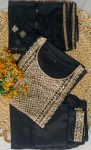FANCY TAFFETA SILK EMBROIDERY ZARI WORK TOP BOTTOM WITH DUPATTA FESTIVE WEAR WHOLESALE PRICE ETHNIC GARMENT (10)