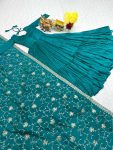 FANCY VICHITRA SILK POTLI BUTTON WORK GOWN WITH SEQUENCE EMBROIDERY WORK DUPATTA FESTIVE WEAR WHOLESALE PRICE ETHNIC GARMENT (7)