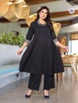 FANCY VISCOSE EMBROIDERY WORK KURTI PALAZZO SET CASAUL WEAR WHOLESALE PRICE ETHNIC GARMENT (5)