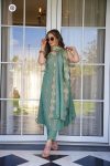 FANCY VISCOSE JARI CHANDERI EMBROIDERY WORK TOP BOTTOM WITH DUPATTA FESTIVE WEAR WHOLESALE PRICE ETHNIC GARMENT (5)