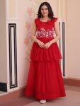 FANCY7 FAUX BLOOMING BEADS EMBROIDERED WORK GOWN FESTIVE WEAR WHOLESALE PRICE ETHNIC GARMENT (8)