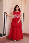 FANCY7 FAUX BLOOMING BEADS EMBROIDERED WORK GOWN FESTIVE WEAR WHOLESALE PRICE ETHNIC GARMENT (8)