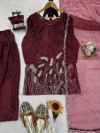 FANCYGEORGETTE THREAD WITH SEQUENCE WORK TOPPATIYALA WITH DUPATTA FESTIVE WEAR WHOLESALE PRICE ETHNIC GARMENT (6)