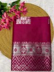 FASHIONABLE BANARASI SOFT SILK WEAVING WORK SAREE WITH UNSTITCHED BLOUSE FESTIVAL WEAR WHOLESALE PRICE ETHNICGARMENT (2)