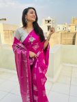 FASHIONABLE BANARASI SOFT SILK WEAVING WORK SAREE WITH UNSTITCHED BLOUSE FESTIVAL WEAR WHOLESALE PRICE ETHNICGARMENT (2)