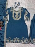 FASHIONABLE CHINON SILK EMBROIDERY SEQUENCE WORK TOP PALAZZO WITH DUPATTA FESTIVE WEAR WHOLESALE PRICE ETHNIC GARMENT (2)