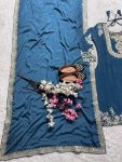FASHIONABLE CHINON SILK EMBROIDERY SEQUENCE WORK TOP PALAZZO WITH DUPATTA FESTIVE WEAR WHOLESALE PRICE ETHNIC GARMENT (2)