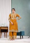 FASHIONABLE CHINON SILK EMBROIDERY SEQUENCE WORK TOP PALAZZO WITH DUPATTA FESTIVE WEAR WHOLESALE PRICE ETHNIC GARMENT (8)