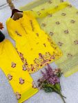 FASHIONABLE CREPE SILK EMBROIDERY SEQUENCE WORK TOP PALAZZO WITH DUPATTA FESTIVE WEAR WHOLESALE PRICE ETHNIC GARMENT (2)