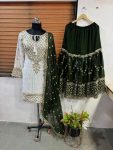 FASHIONABLE GEORGETTE EMBROIDERY SEQUENCE WORK TOP SHARARA WITH DUPATTA FESTIVE WEAR WHOLESALE PRICE ETHNIC GARMENT (13)