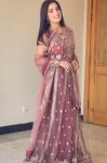 FASHIONABLE GEORGETTE SEQUENCE EMBROIDERY WORK GOWN BOTTOM WITH DUPATTA BABY PINK