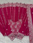 FASHIONABLE GEORGETTE THREAD AND SEQUENCE WITH RIVET MOTI WORK GOWN BOTTOM WITH DUPATTA FESTIVE WEAR WHOLESALE PRICE ETHNIC GARMENT (8)